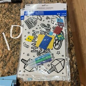 Hanukkah Crafts. Menorah making. Coloring. Dreidel making. Bracelets.